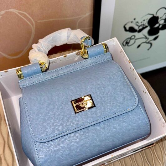 Сумка Dolce&Gabbana Sicily 18 cm — Premium блакитний