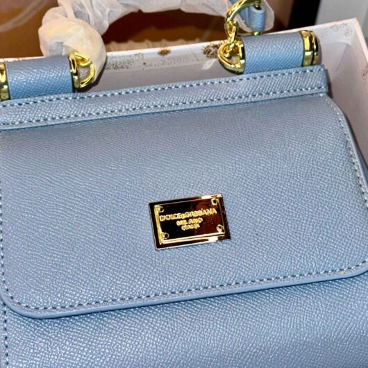 Сумка Dolce&Gabbana Sicily 18 cm — Premium блакитний