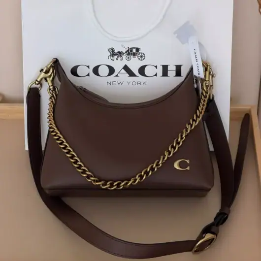 Сумка Coach Juliet Shoulder Classic Bag 25 Premium шоколад + золото