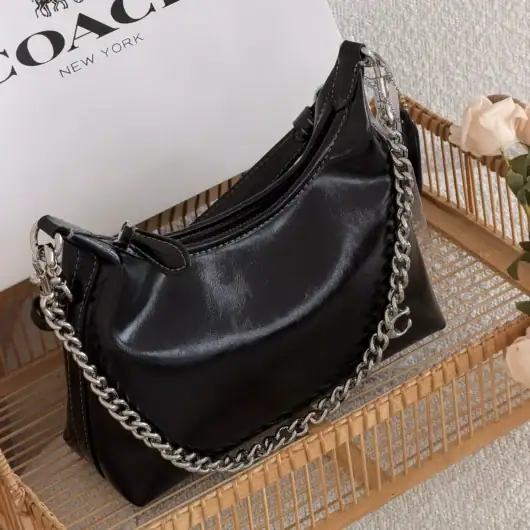 Сумка Coach Juliet Shoulder Classic Bag 25 Premium чорний + срібло