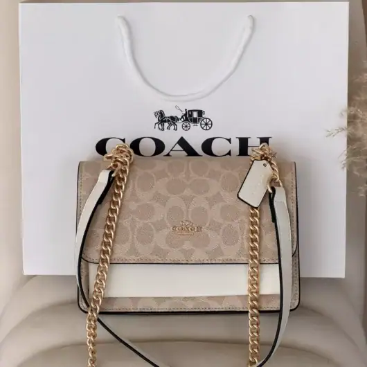 Сумка Coach Mini Klare Crossbody in Signature Canvas пудровий