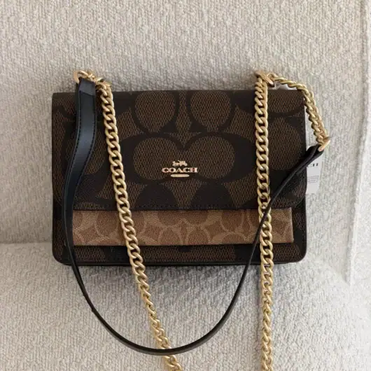 Сумка Coach Mini Klare Crossbody in Signature Canvas коричнево-бежевий