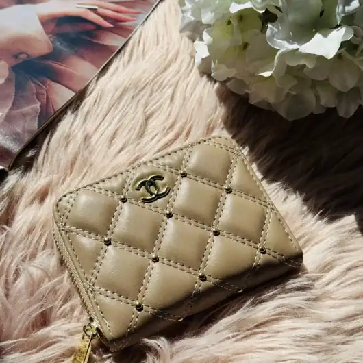 Гаманець Chanel mini бежевий