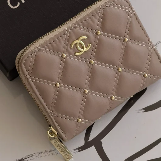 Гаманець Chanel mini бежевий