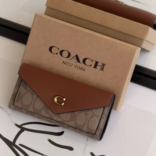 Гаманець Coach візитниця великий коричневий