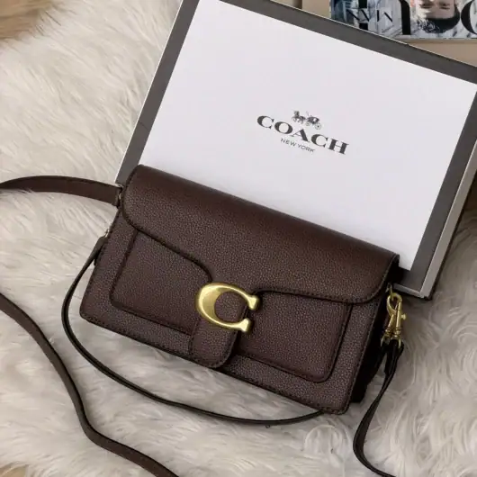 Сумка Coach Tabby Black еко шоколадний