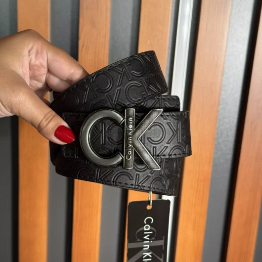 Ремінь Calvin Klein Matt Black + Silver