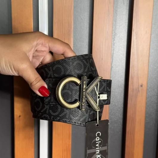 Ремінь Calvin Klein чорний матовий мідь