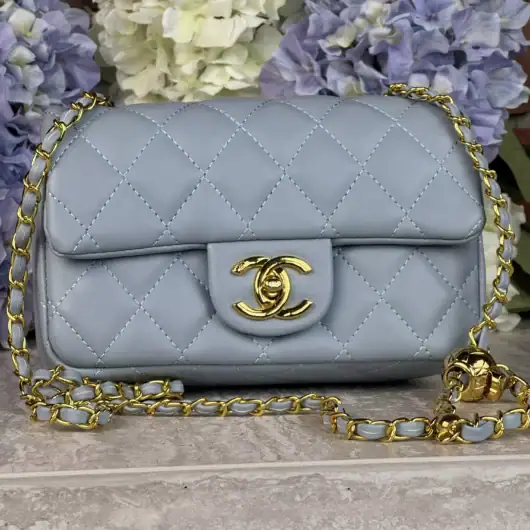 Сумка Chanel Classic Flap Mini Bag блакитний