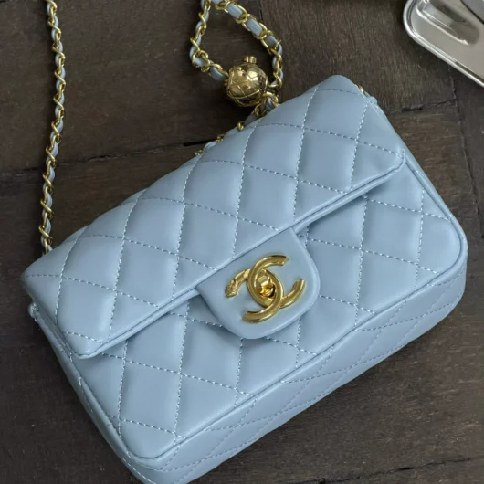 Сумка Chanel Classic Flap Mini Bag блакитний