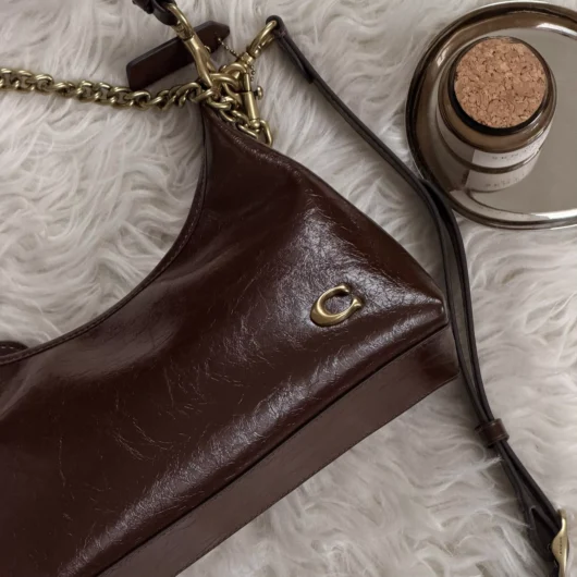 Сумка Coach Juliet Classic 25 lacquered Premium какао