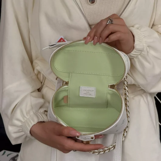 Сумка Louis Vuitton Vanity Chain Pouch Premium біло-зелений
