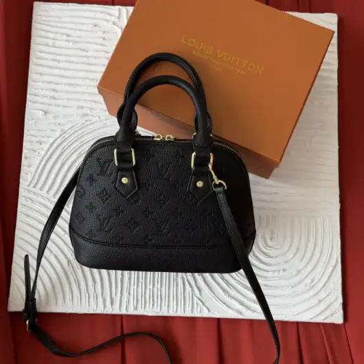 Сумка Louis Vuitton Alma BB Monogram Empreinte small logo чорний