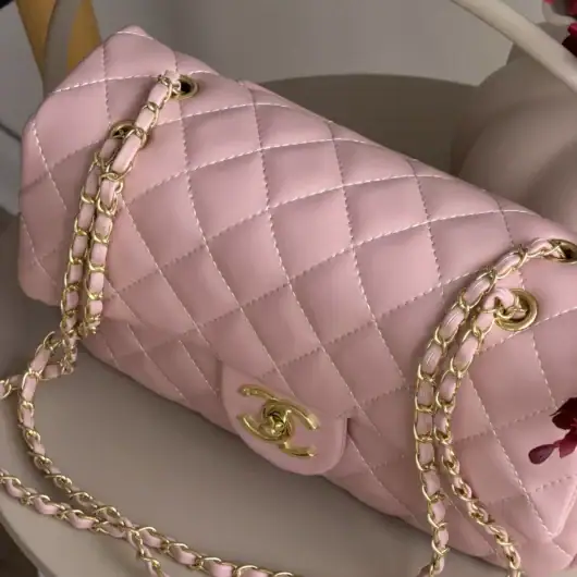 Сумка Chanel classic S26 Zipper рожевий