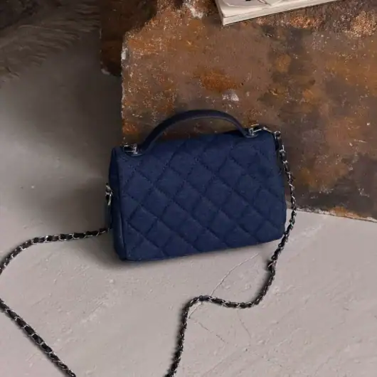 Сумочка Chanel LP 26 Vanity mini синій денім