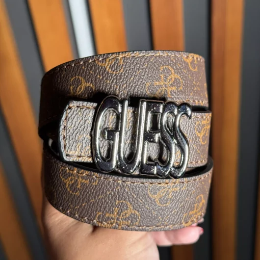Ремінь жіночий Guess коричневий срібло