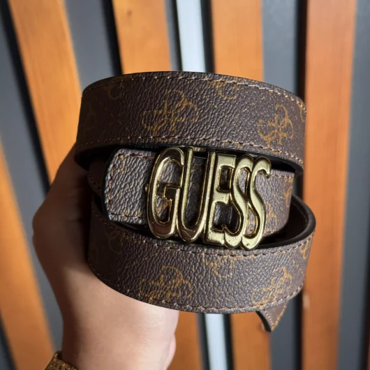 Ремінь жіночий Guess коричневий золото