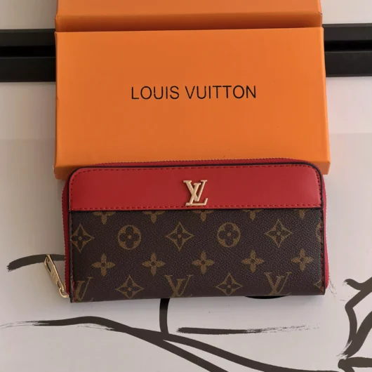 Великий жіночій гаманець Louis Vuitton червоний