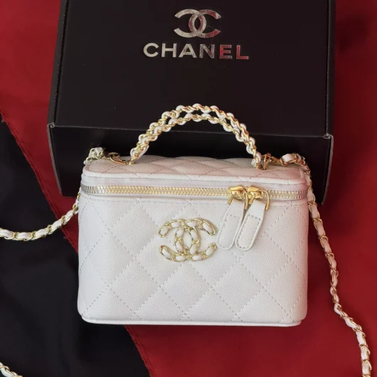 Сумка Chanel Vanity Case CC Double білий