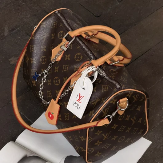 Сумка Louis Vuitton Speedy Soft 30 карамель срібло