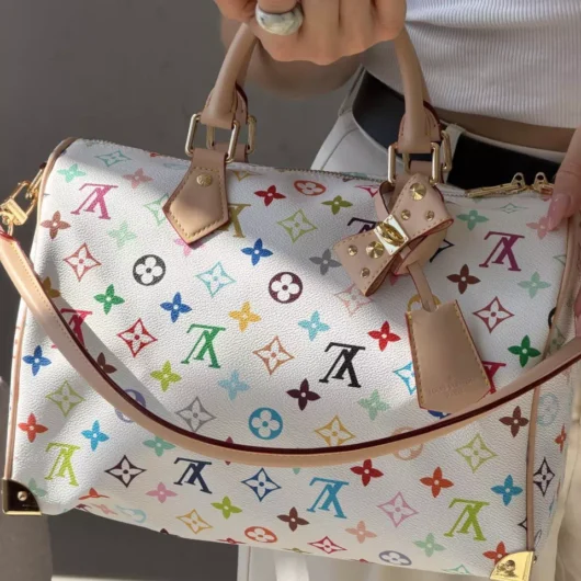 Сумка Сумка Louis Vuitton Speedy Soft 30 білий моногам