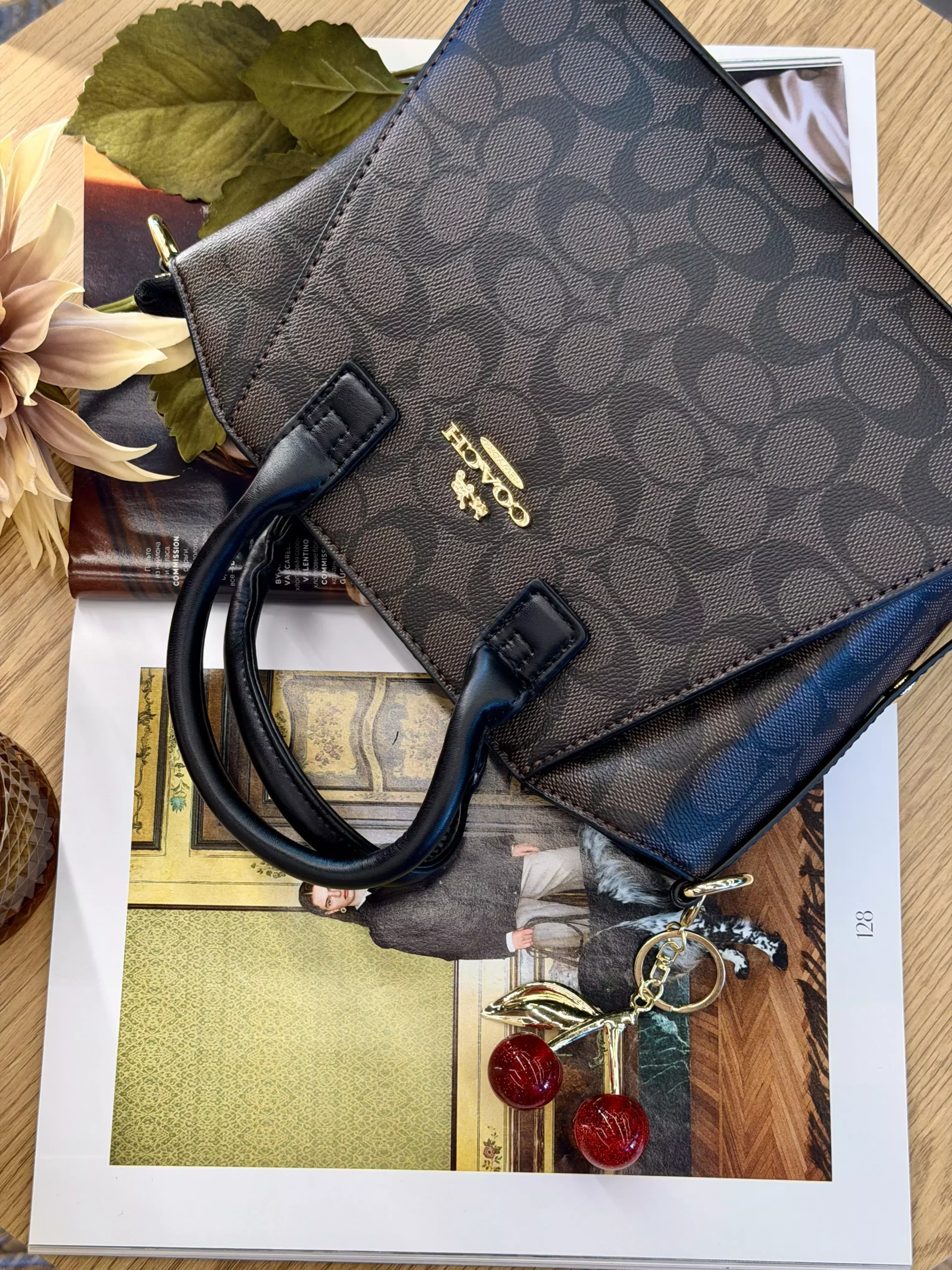 Coach Andrea Carryall Bag Mini шоколадний — изображение 3