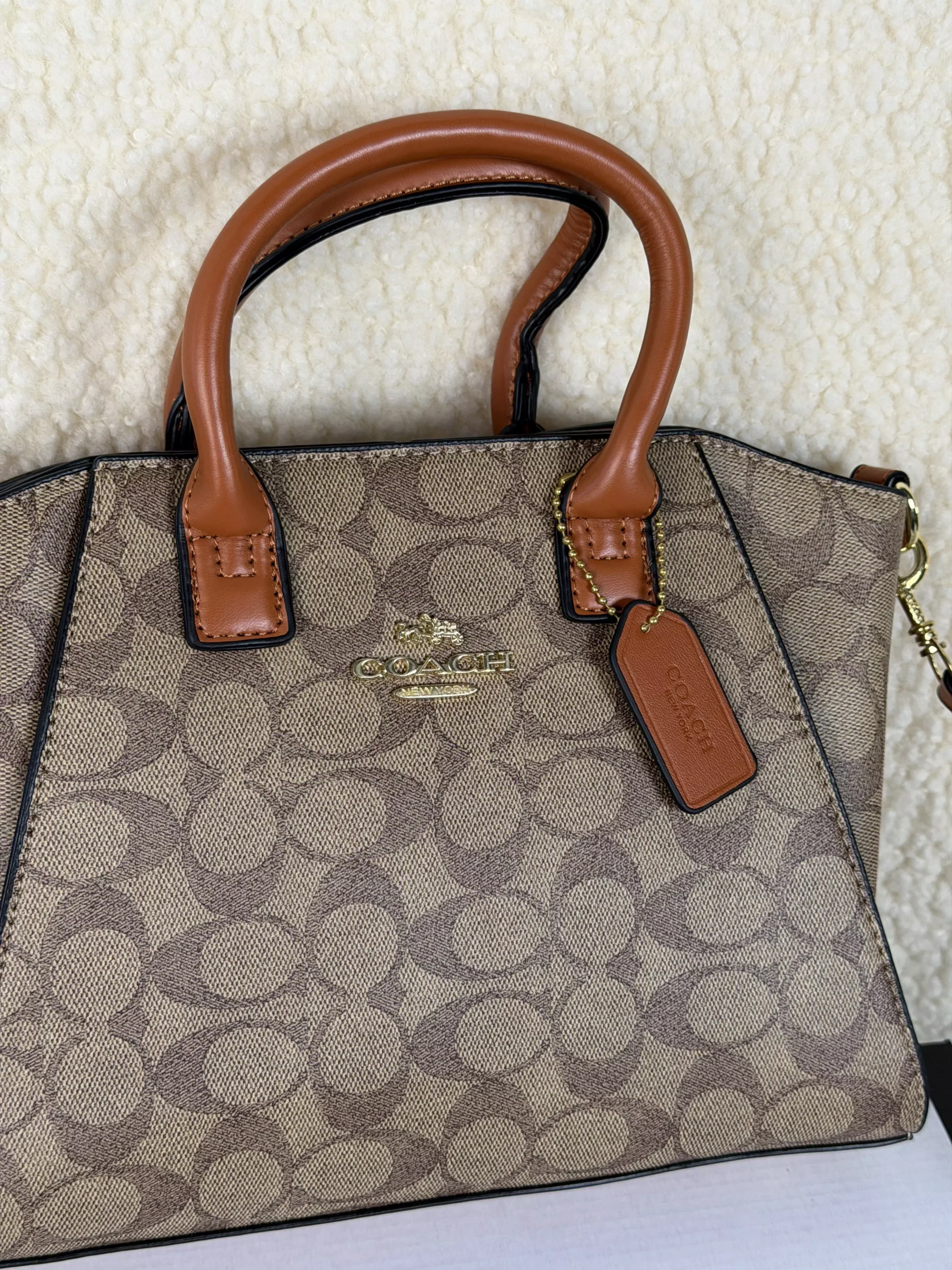 Coach Andrea Carryall Bag Mini карамельний — изображение 2