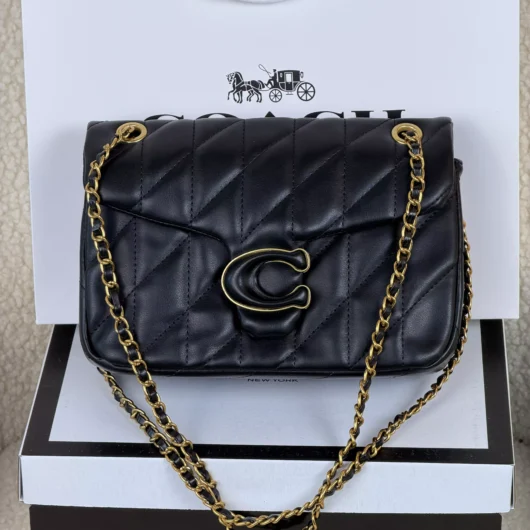 Жіноча сумка Coach Tabby Shoulder Bag 26 Pastel чорний