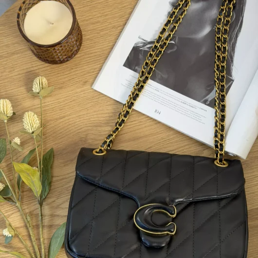 Жіноча сумка Coach Tabby Shoulder Bag 26 Pastel чорний