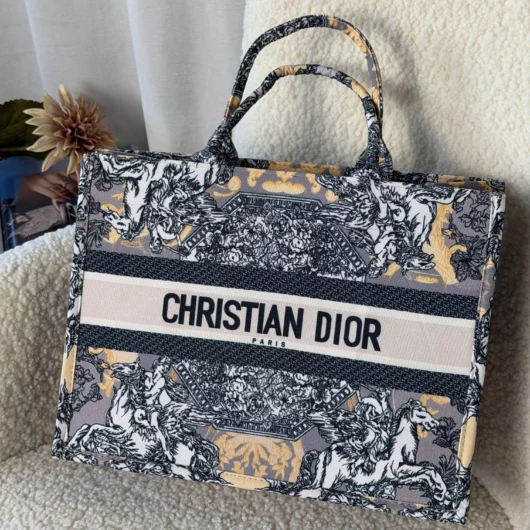 Шопер Christian Dior Book Tote Pegasus сірий